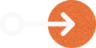 White Arrow with Orange Circle Graphic